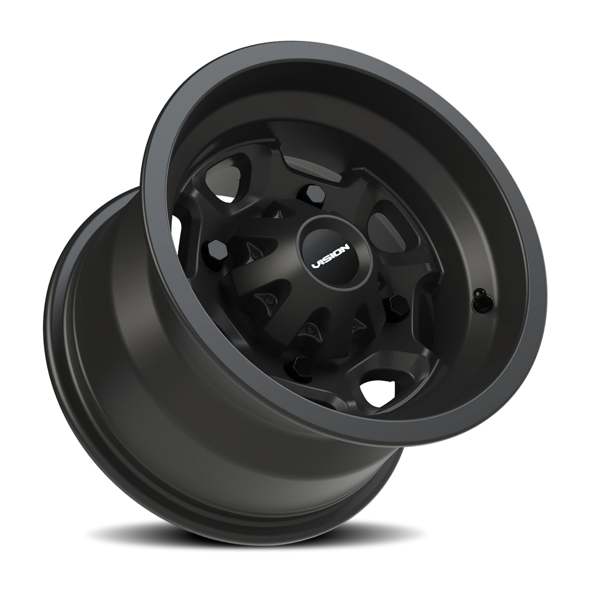Vision Wheel 415 Matte Black 12x8 -10 4x110mm 86mm - Wheelwiz