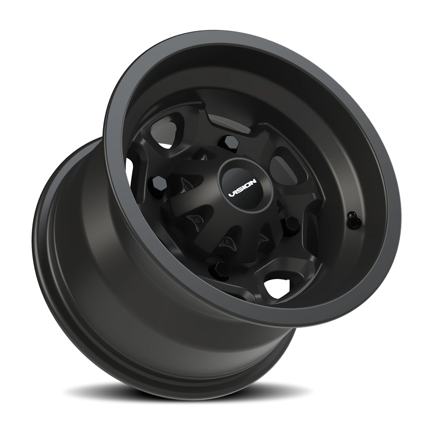 Vision Wheel 415 Matte Black 12x8 -10 4x110mm 86mm - Wheelwiz