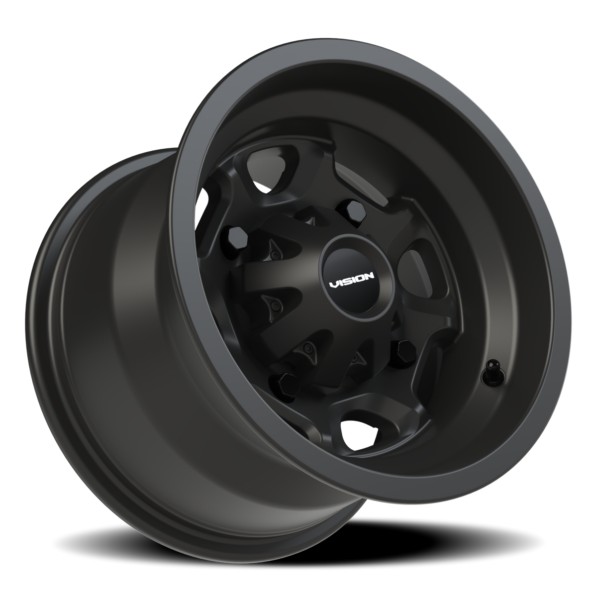 Vision Wheel 415 Matte Black 12x8 -10 4x136mm 110.5mm - Wheelwiz