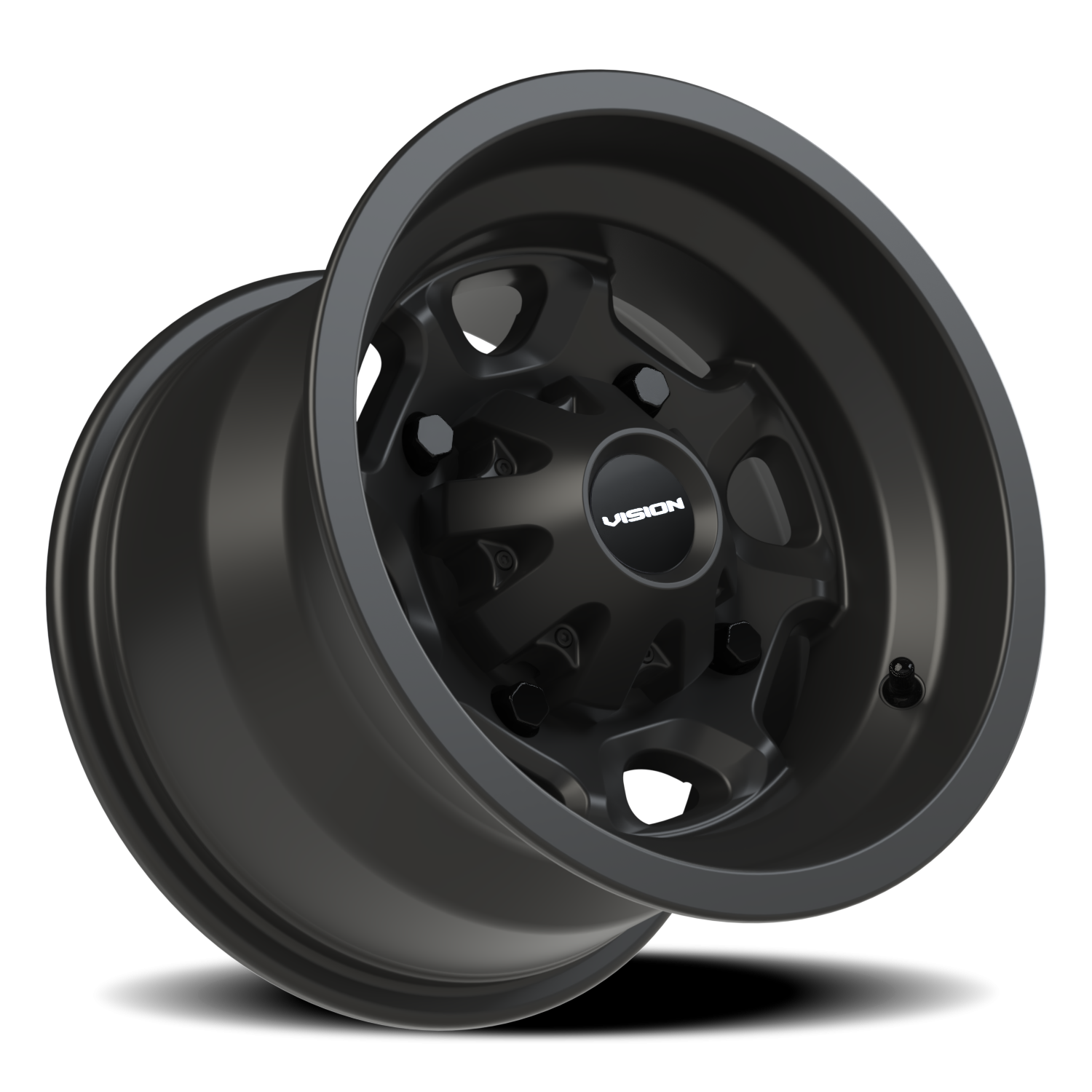 Vision Wheel 415 Matte Black 12x8 -10 4x136mm 110.5mm - Wheelwiz