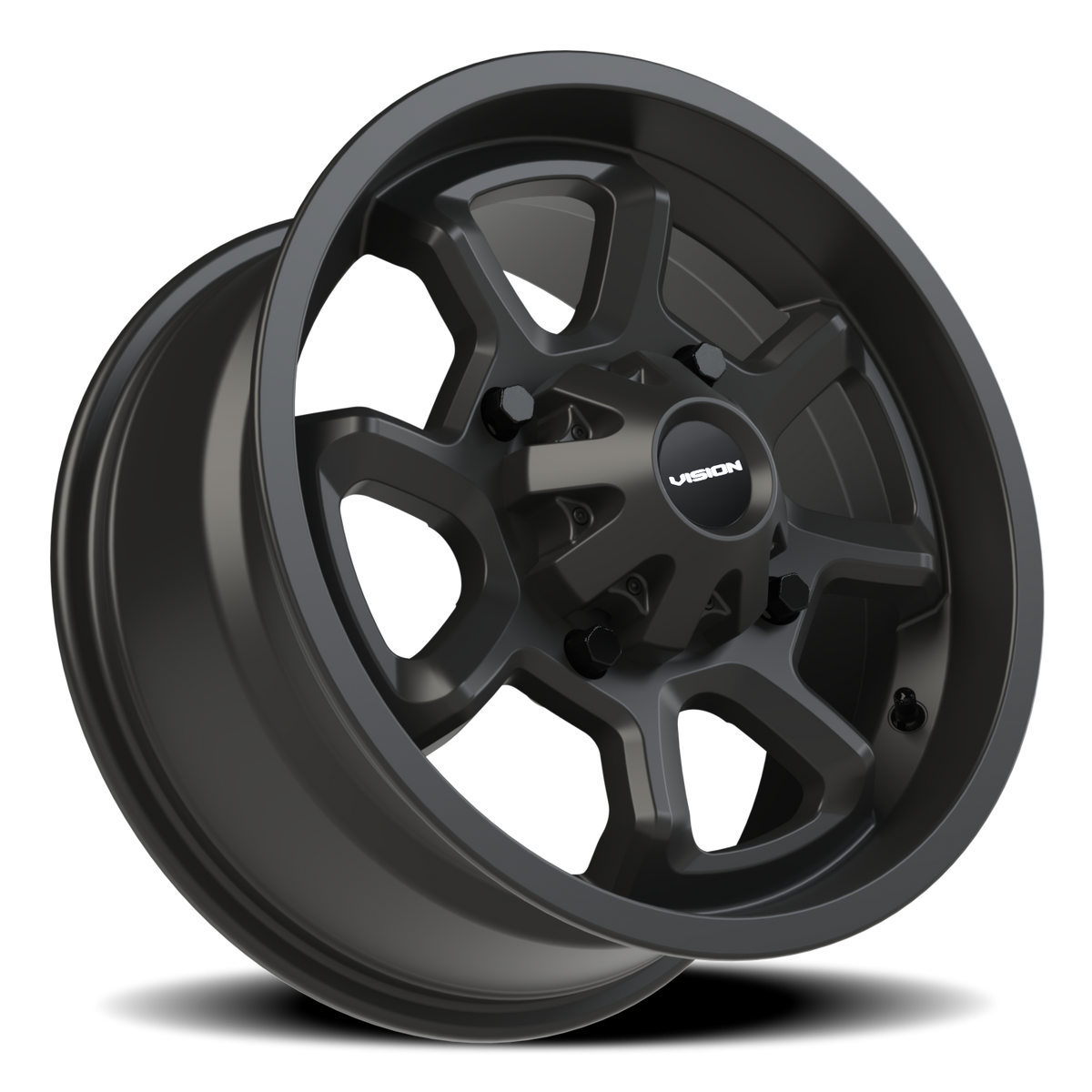 Vision Wheel 415 Matte Black 15x7 +38 4x110mm 86mm - Wheelwiz