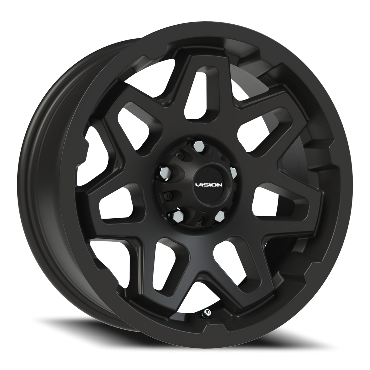 Vision Wheel 416 Satin Black 17x7 0 5x114.3mm 83mm - Wheelwiz