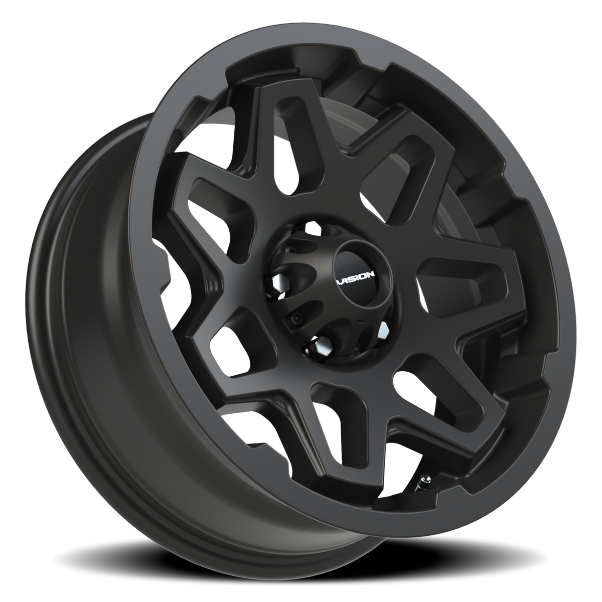 Vision Wheel 416 Satin Black 17x7 0 5x114.3mm 83mm - Wheelwiz