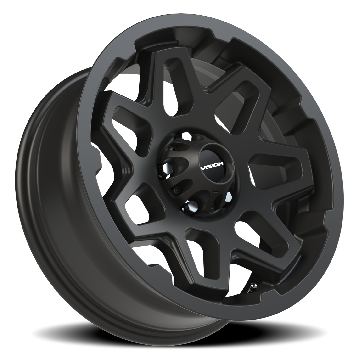 Vision Wheel 416 Satin Black 17x7 0 5x114.3mm 83mm - Wheelwiz