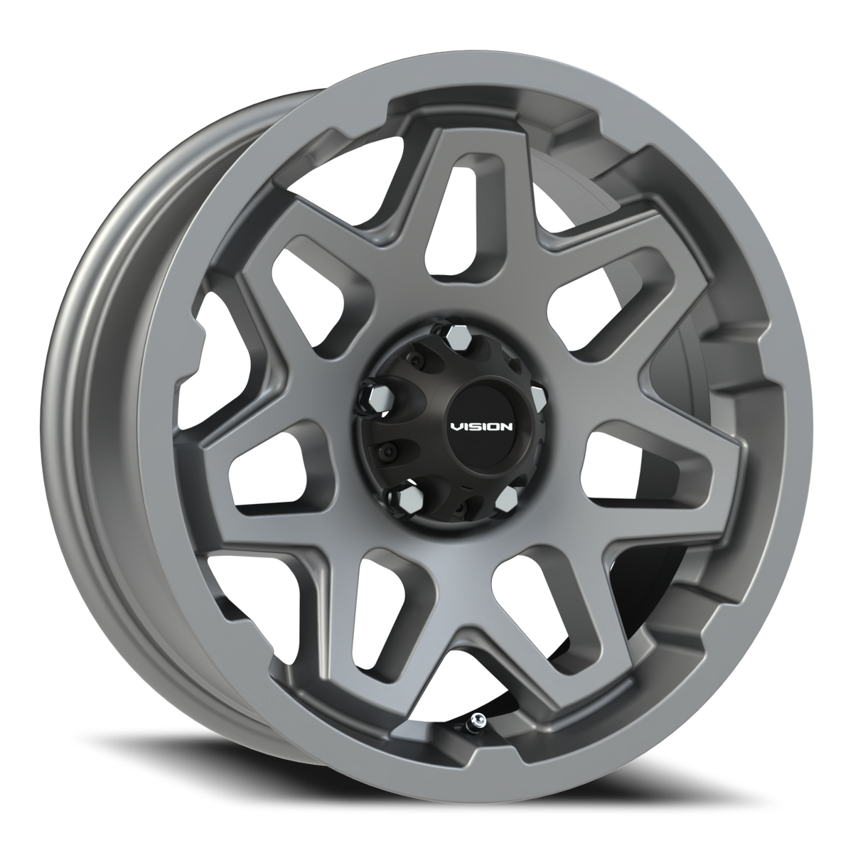 Vision Wheel 416 Satin Grey 17x7 0 5x114.3mm 83mm - Wheelwiz