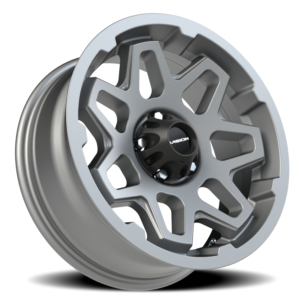 Vision Wheel 416 Satin Grey 17x7 0 5x114.3mm 83mm - Wheelwiz