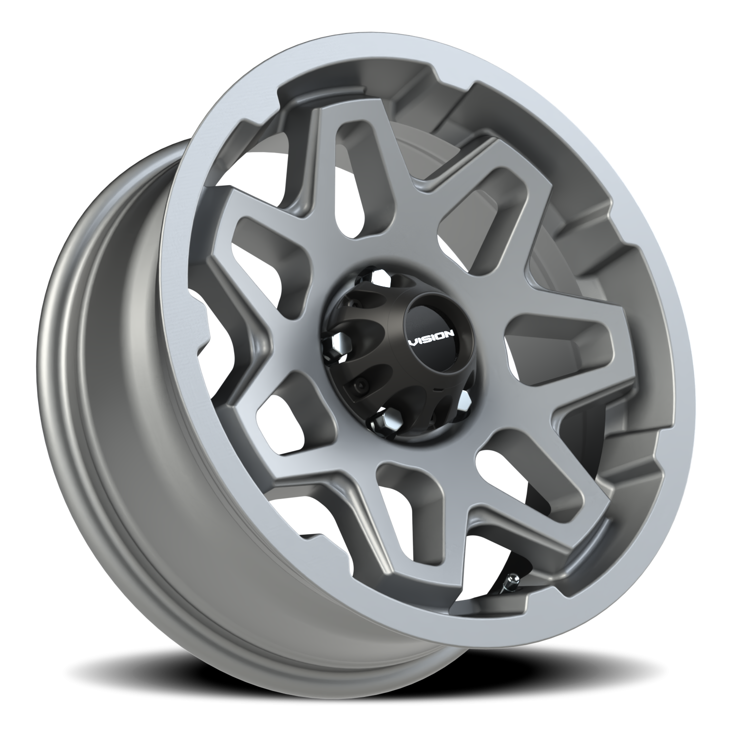 Vision Wheel 416 Satin Grey 17x7 0 5x114.3mm 83mm - Wheelwiz