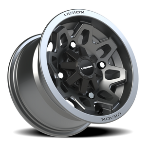 Vision Wheel 416 Gunmetal 12x7 +3 4x156mm 131.1mm - Wheelwiz