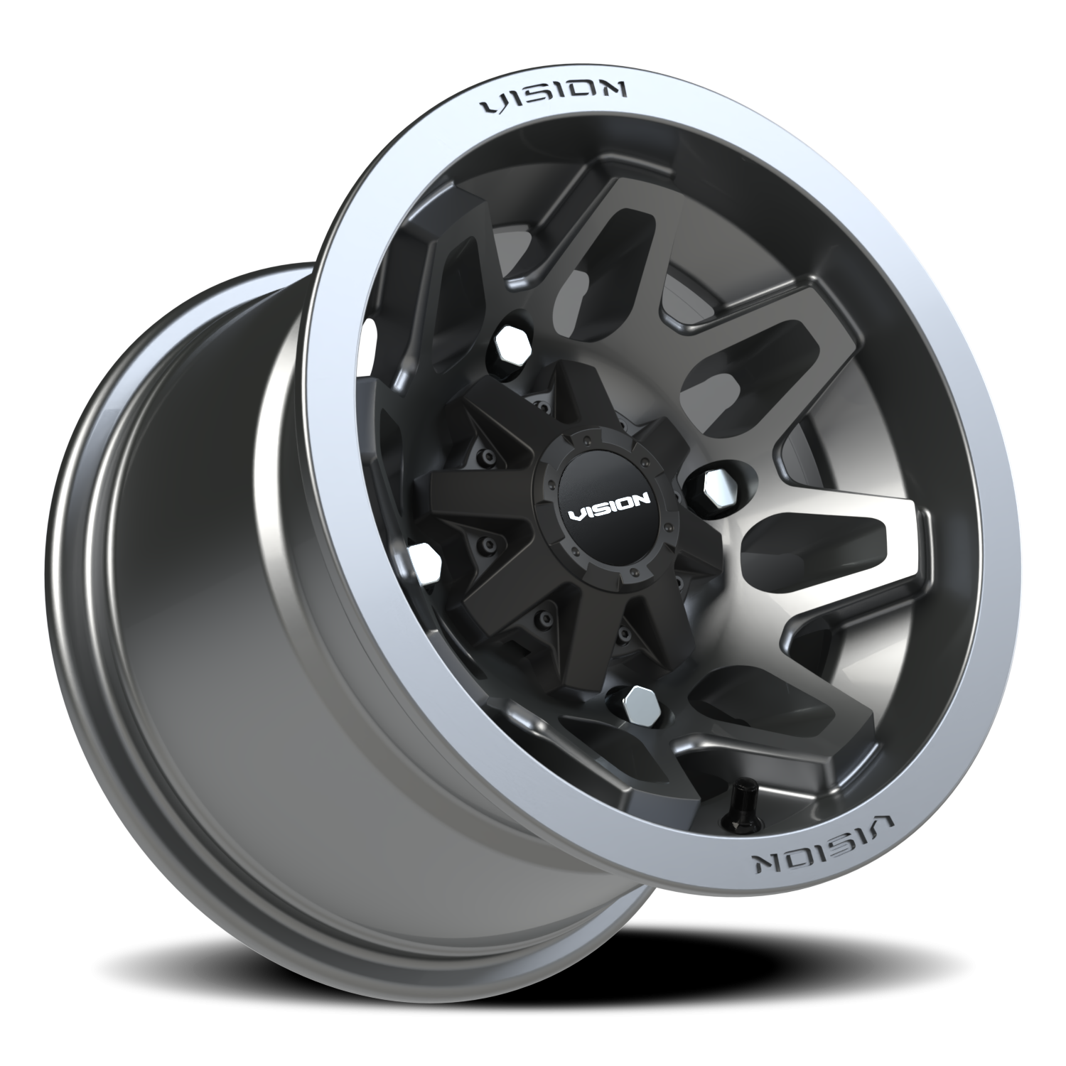 Vision Wheel 416 Gunmetal 12x8 -10 4x136mm 110.5mm - Wheelwiz