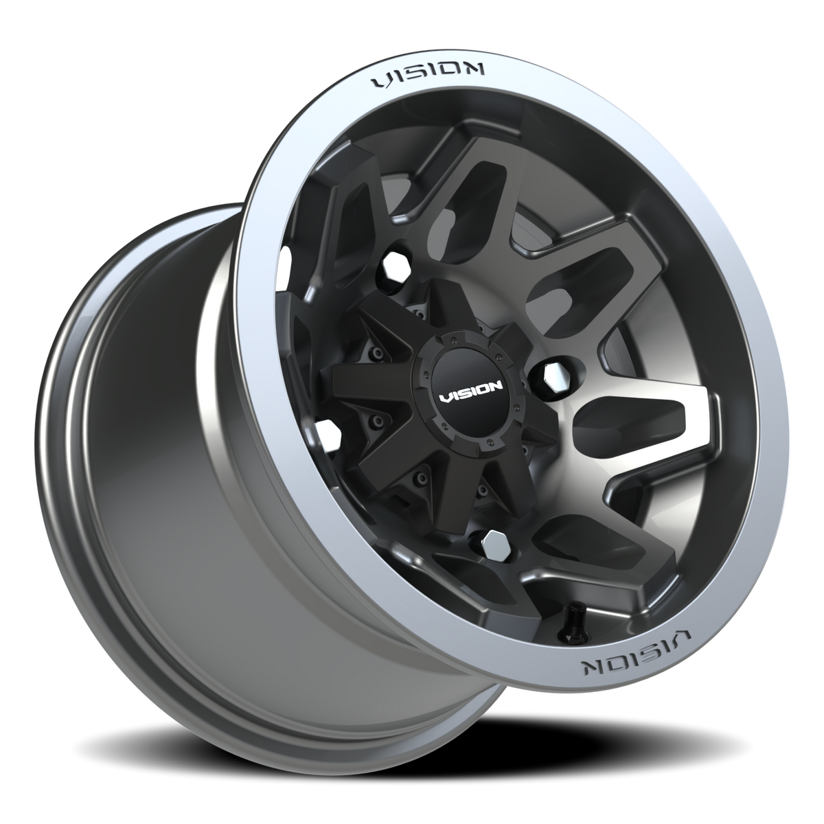 Vision Wheel 416 Gunmetal 12x8 -10 4x156mm 131.1mm - Wheelwiz