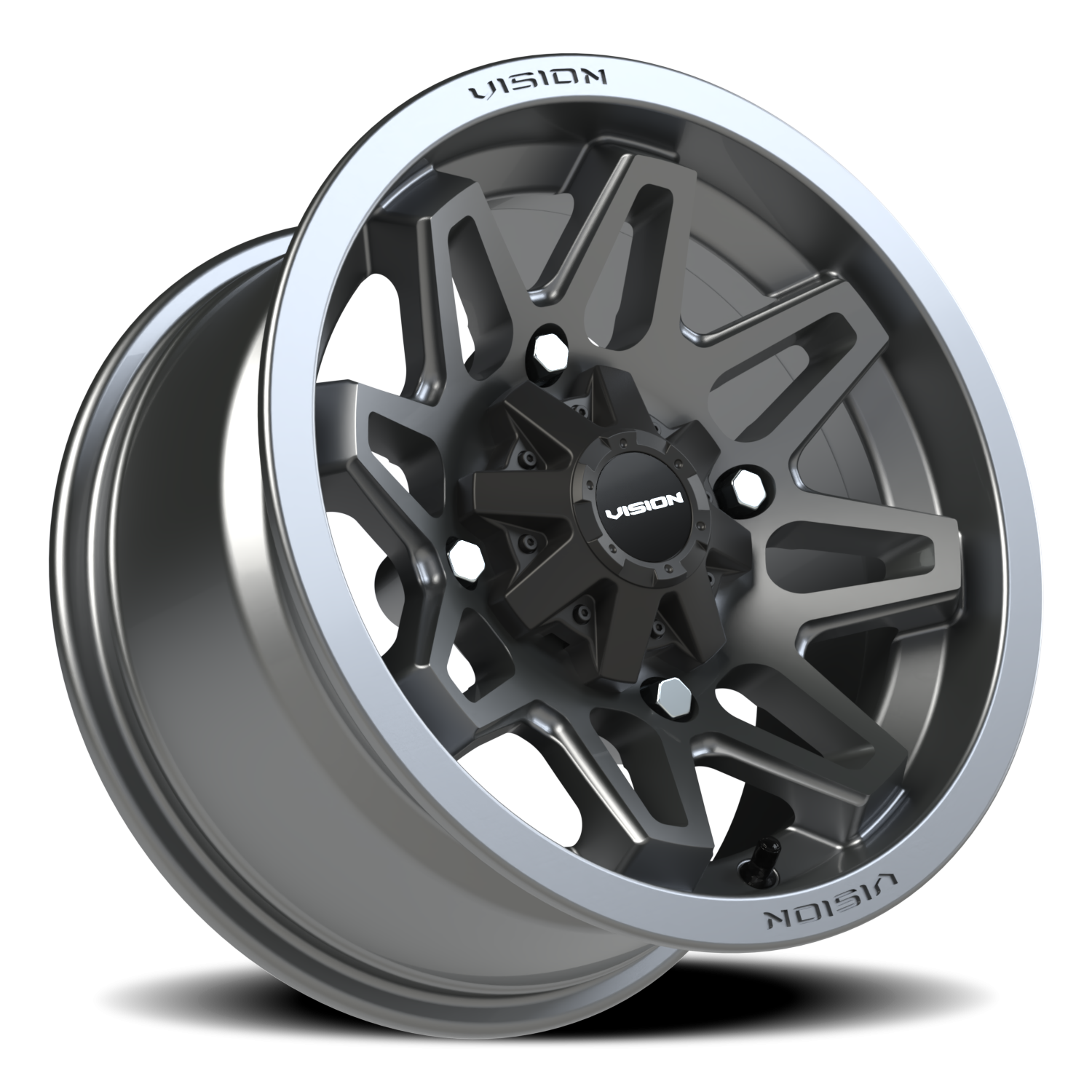 Vision Wheel 416 Gunmetal 14x7 +3 4x110mm 86mm - Wheelwiz