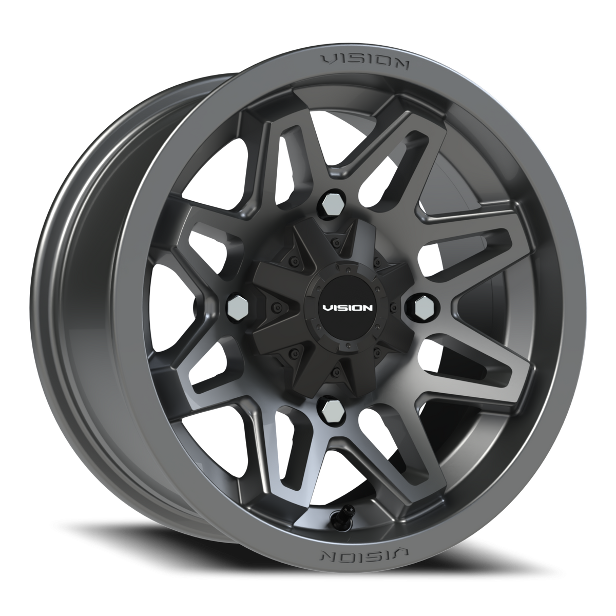 Vision Wheel 416 Gunmetal 14x7 +3 4x136mm 110.5mm - Wheelwiz