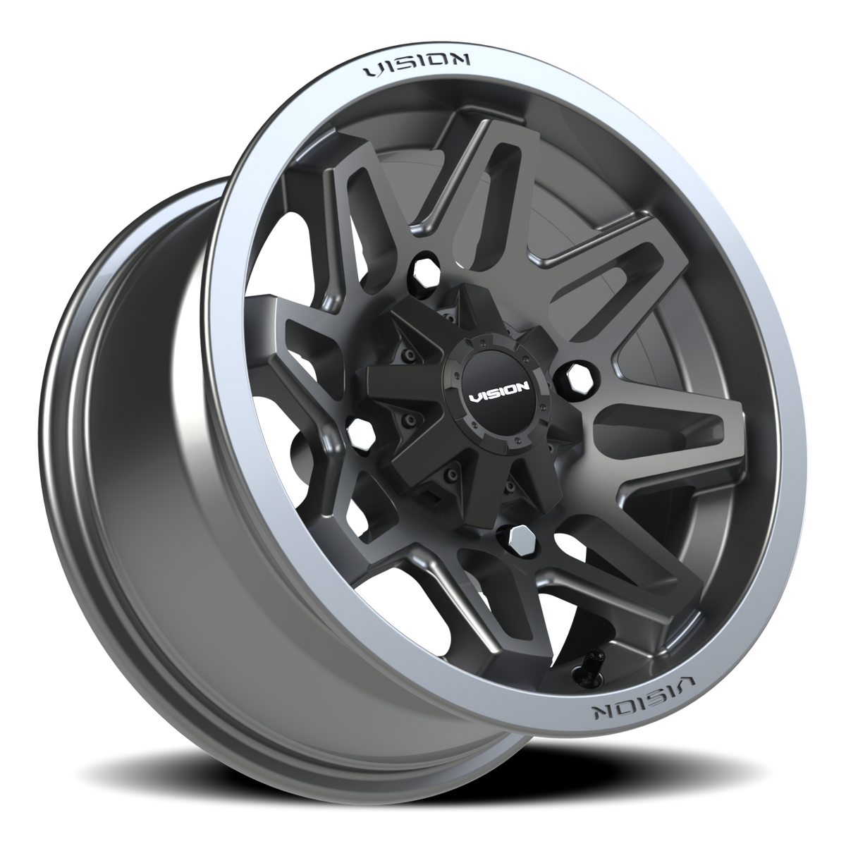 Vision Wheel 416 Gunmetal 14x7 +3 4x136mm 110.5mm - Wheelwiz