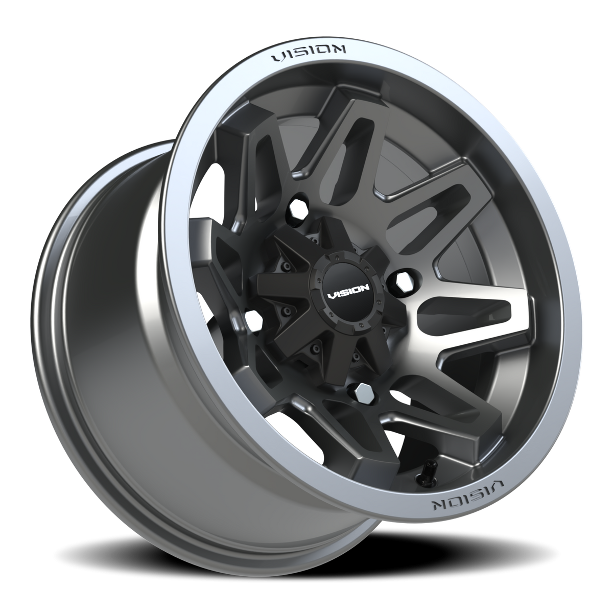 Vision Wheel 416 Gunmetal 14x8 -10 4x110mm 86mm - Wheelwiz