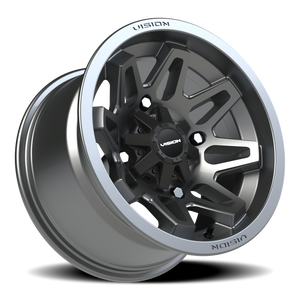 Vision Wheel 416 Gunmetal 14x8 -10 4x110mm 86mm - Wheelwiz