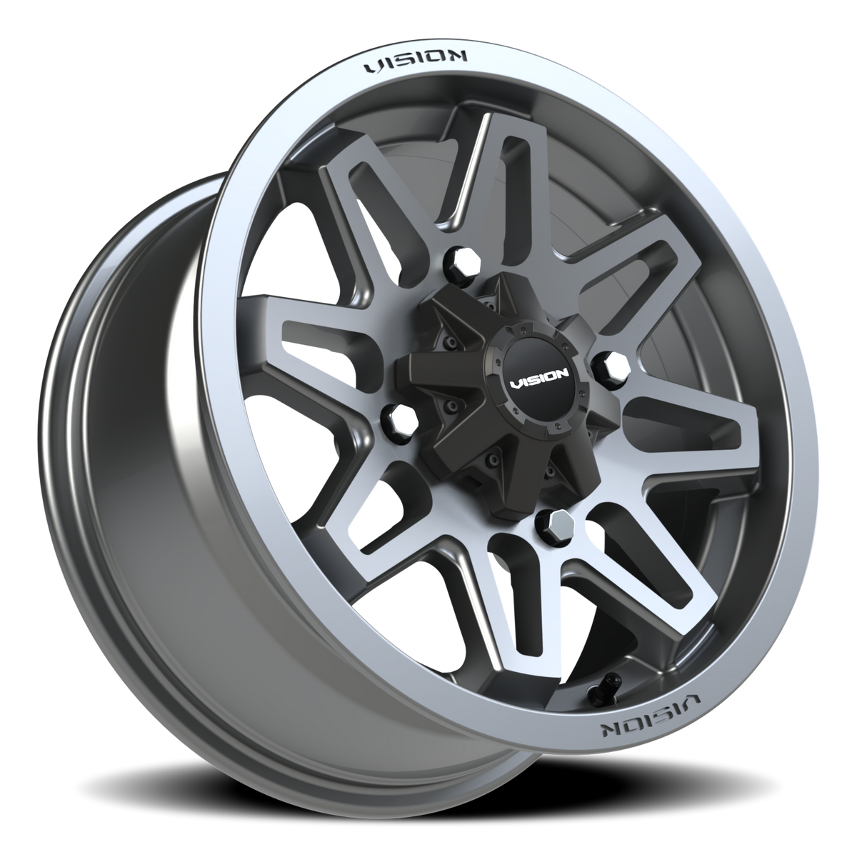 Vision Wheel 416 Gunmetal 15x7 +38 4x156mm 131.1mm - Wheelwiz
