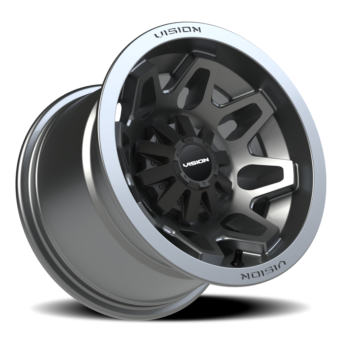 Vision Wheel 416 Gunmetal 12x8 -10 5x114.3mm 79.4mm - Wheelwiz