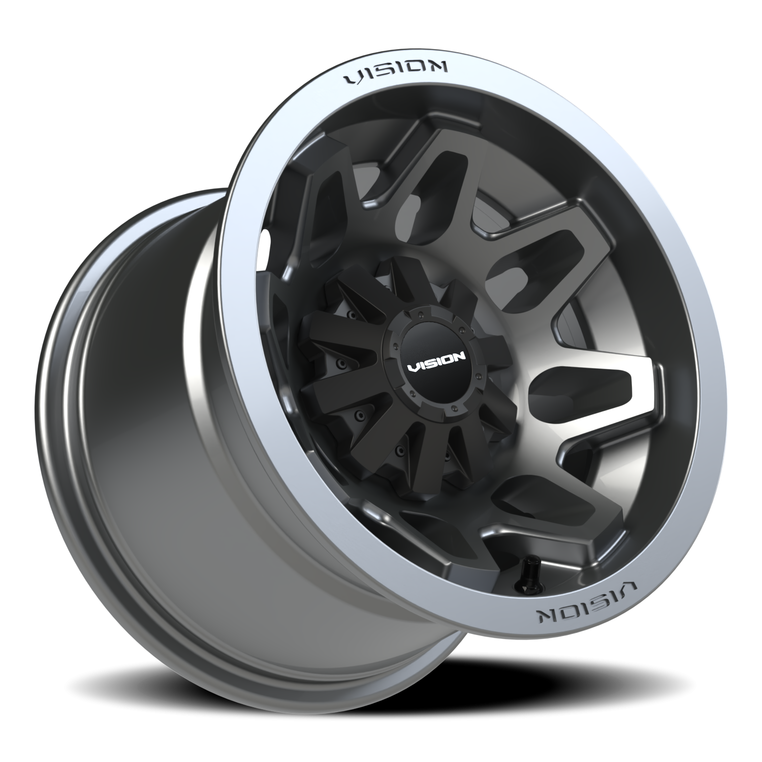 Vision Wheel 416 Gunmetal 12x8 -10 5x114.3mm 79.4mm - Wheelwiz