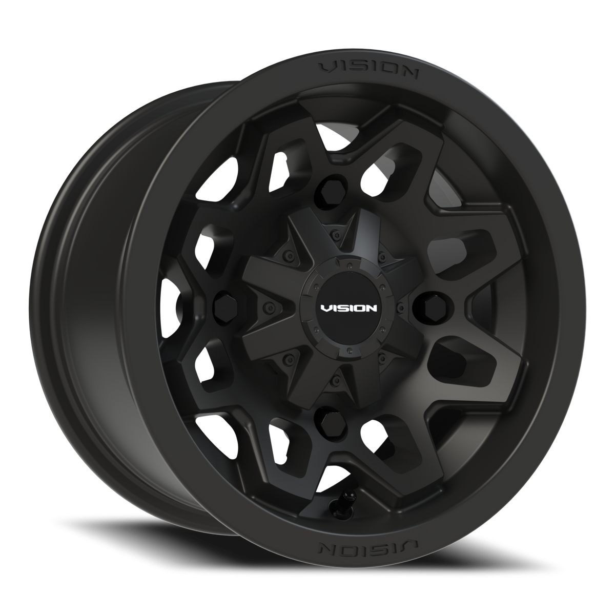 Vision Wheel 416 Matte Black 12x7 +3 4x156mm 131.1mm - Wheelwiz