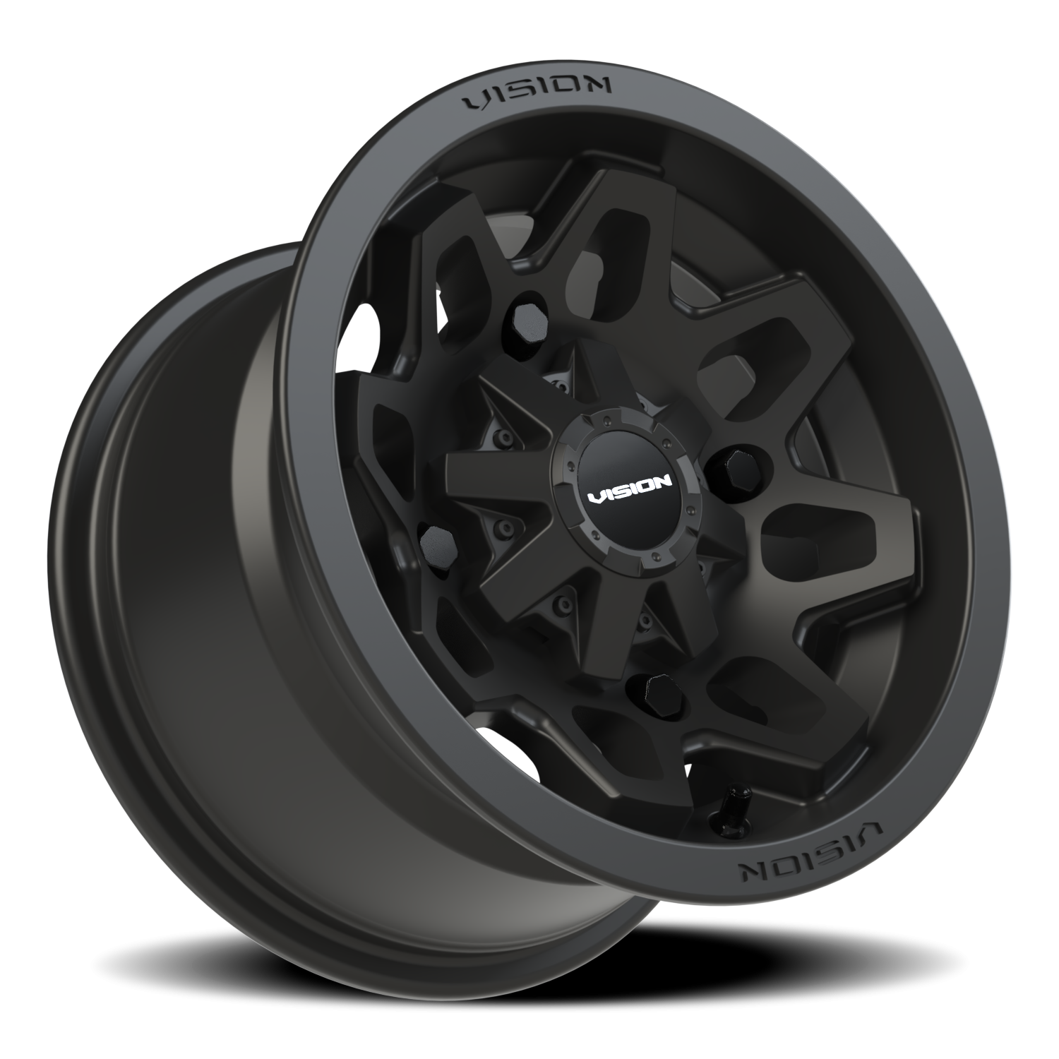 Vision Wheel 416 Matte Black 12x7 +3 4x156mm 131.1mm - Wheelwiz