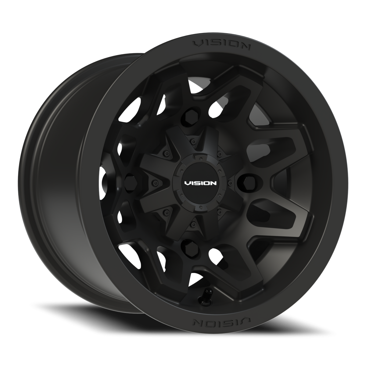 Vision Wheel 416 Matte Black 12x8 -10 4x156mm 131.1mm - Wheelwiz