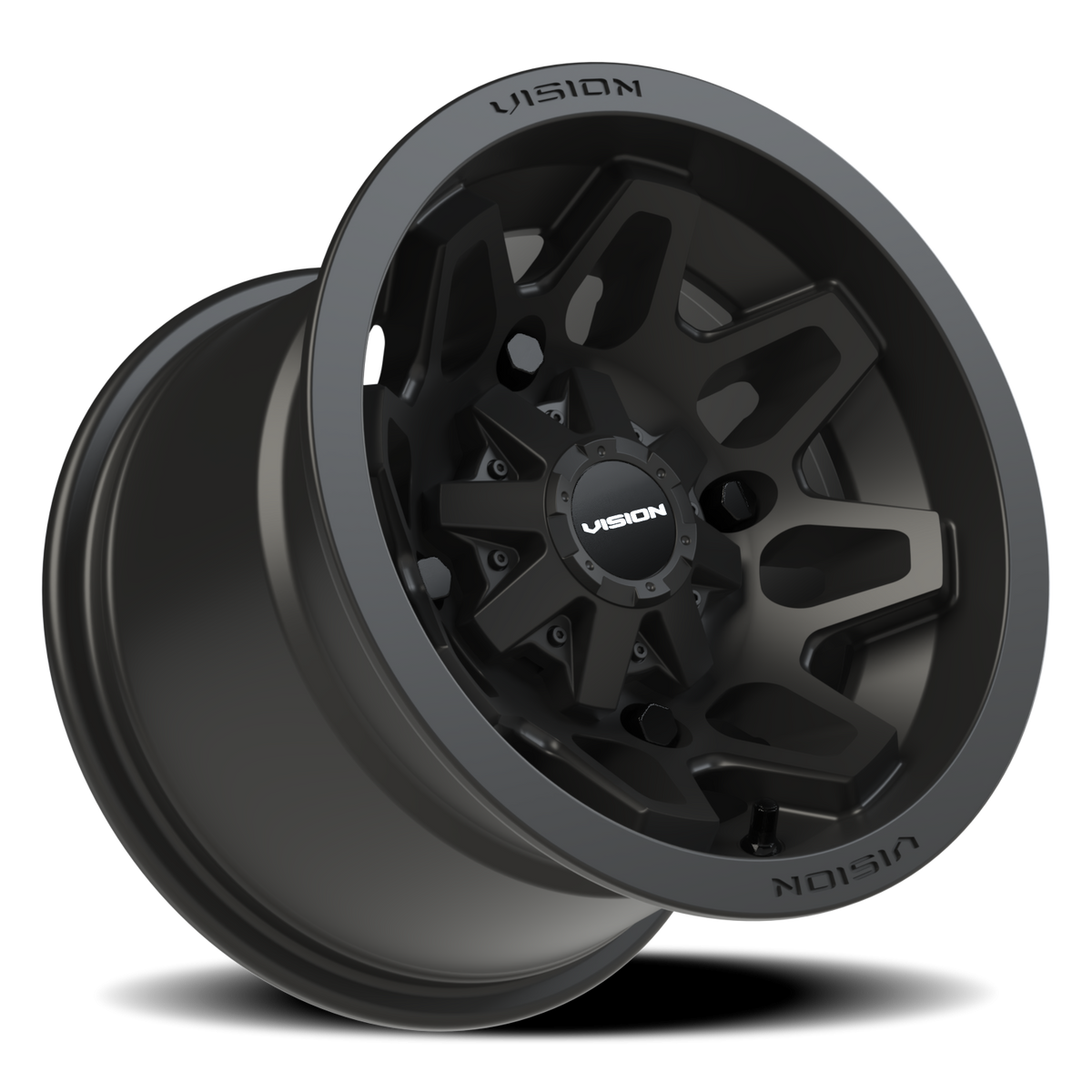 Vision Wheel 416 Matte Black 12x8 -10 4x156mm 131.1mm - Wheelwiz