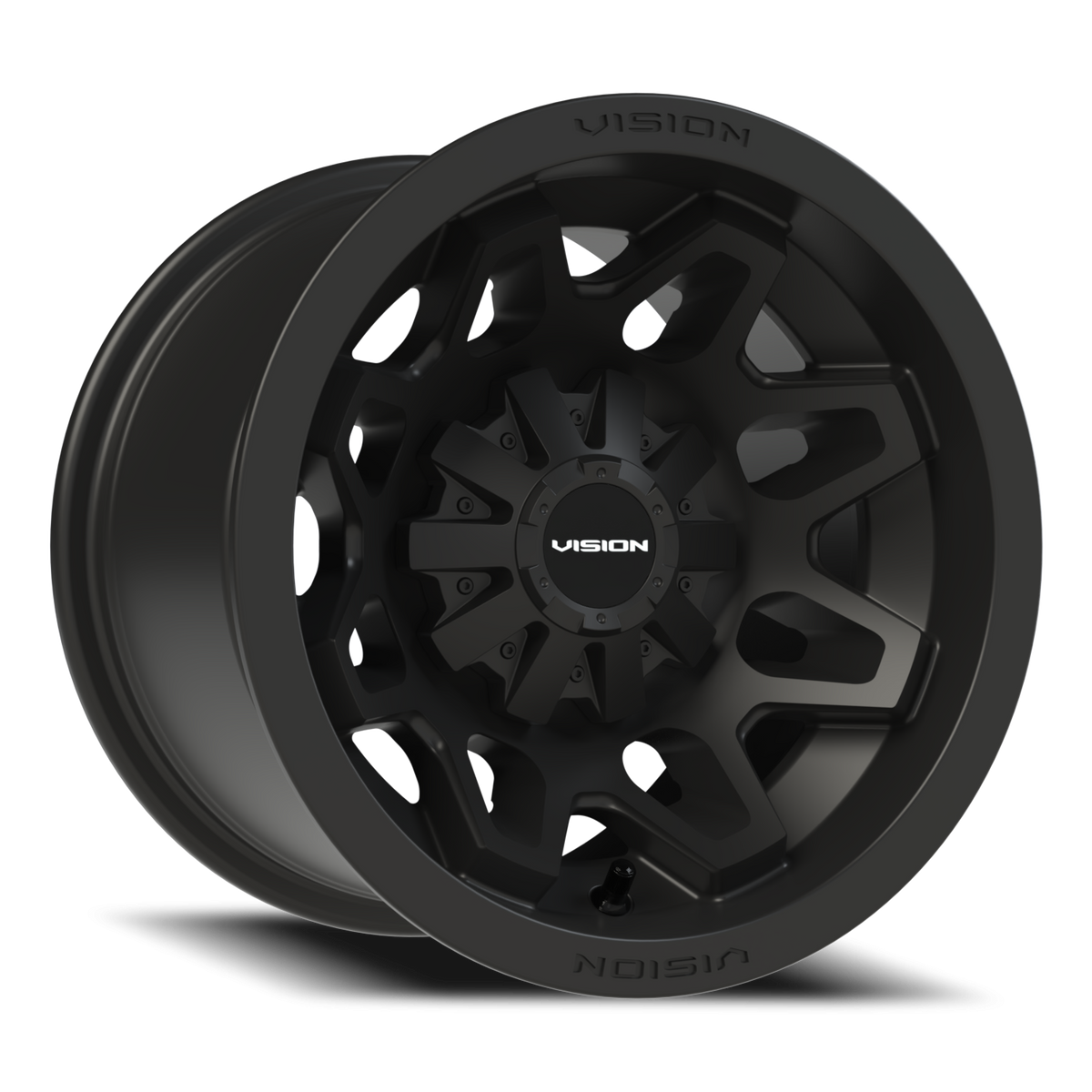 Vision Wheel 416 Matte Black 12x8 -10 5x114.3mm 79.4mm - Wheelwiz