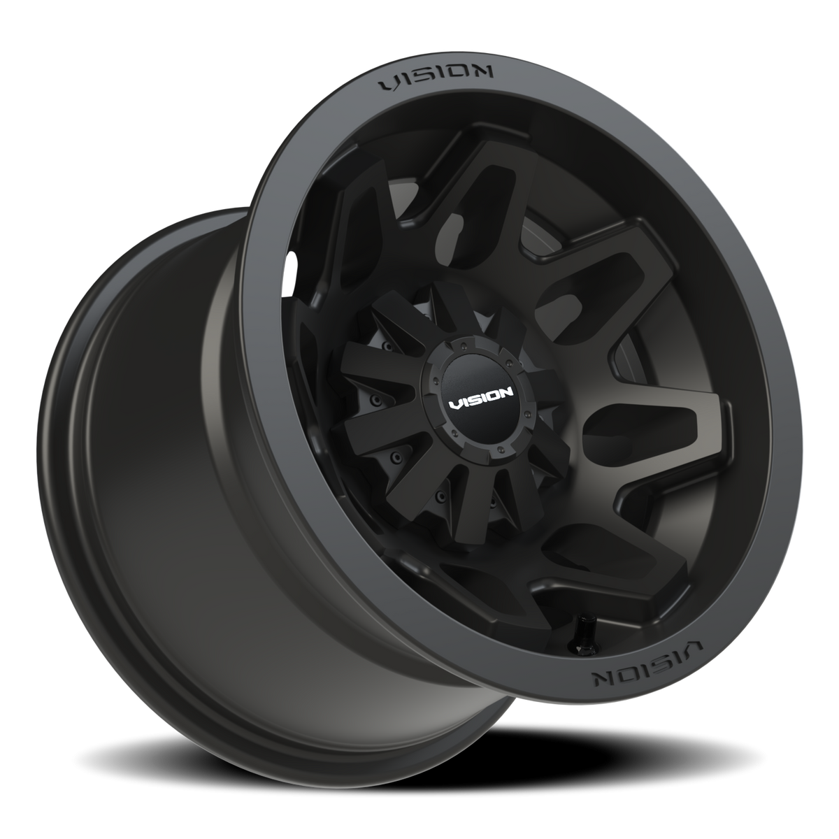 Vision Wheel 416 Matte Black 12x8 -10 5x114.3mm 79.4mm - Wheelwiz