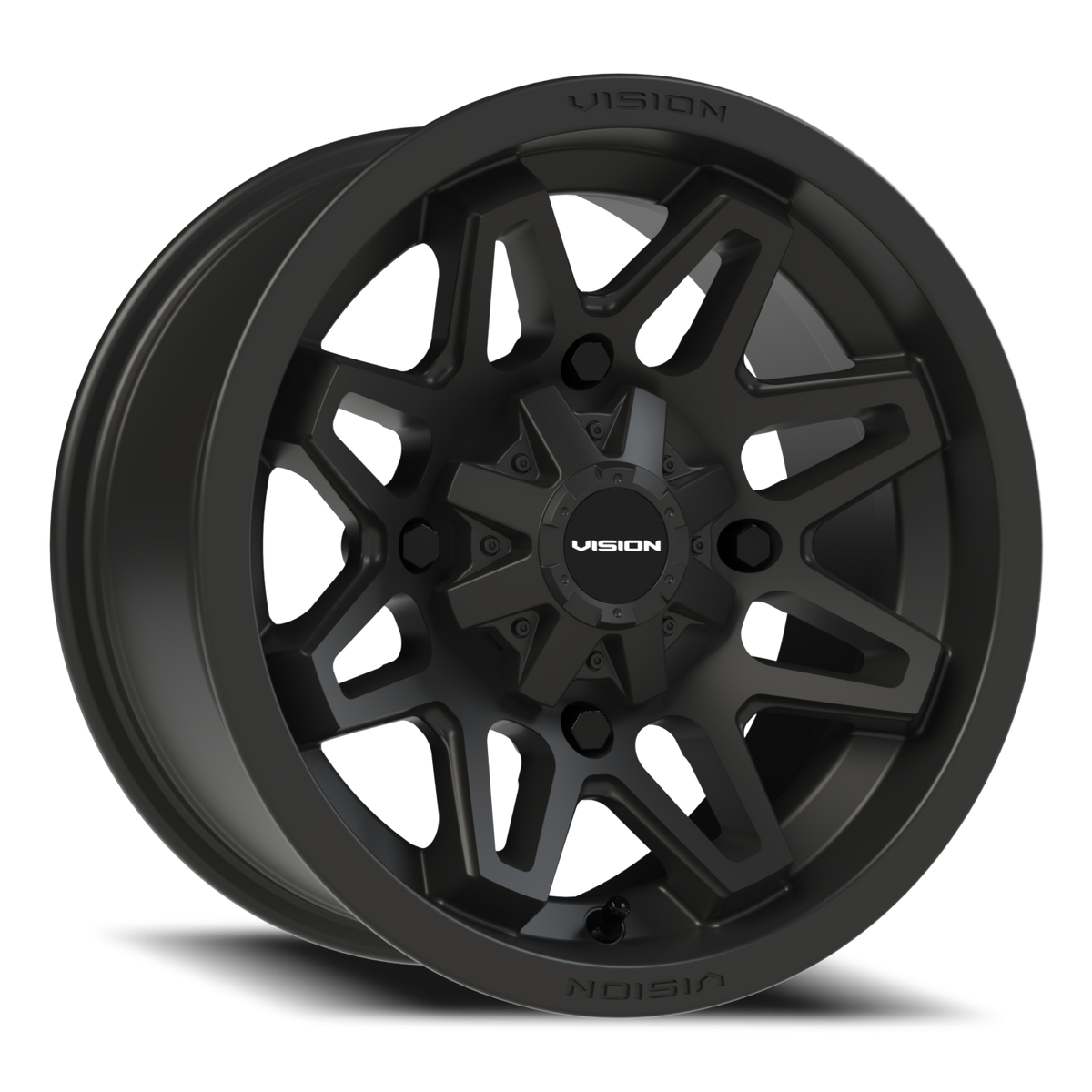 Vision Wheel 416 Matte Black 14x7 +3 4x156mm 131.1mm - Wheelwiz