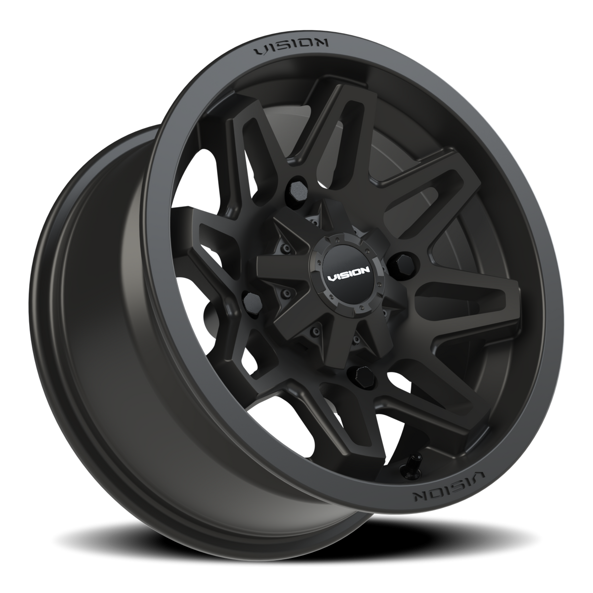 Vision Wheel 416 Matte Black 14x7 +3 4x156mm 131.1mm - Wheelwiz