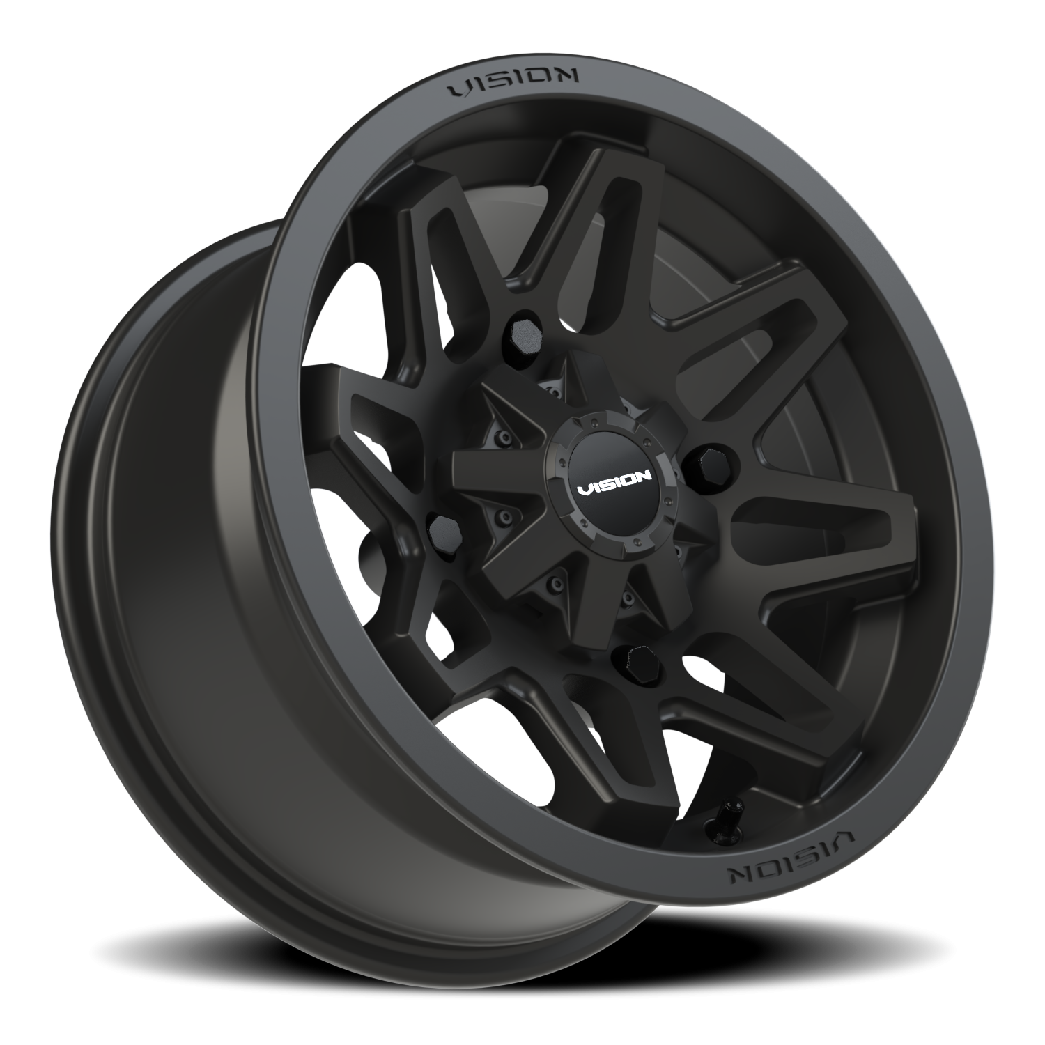 Vision Wheel 416 Matte Black 14x7 +3 4x156mm 131.1mm - Wheelwiz