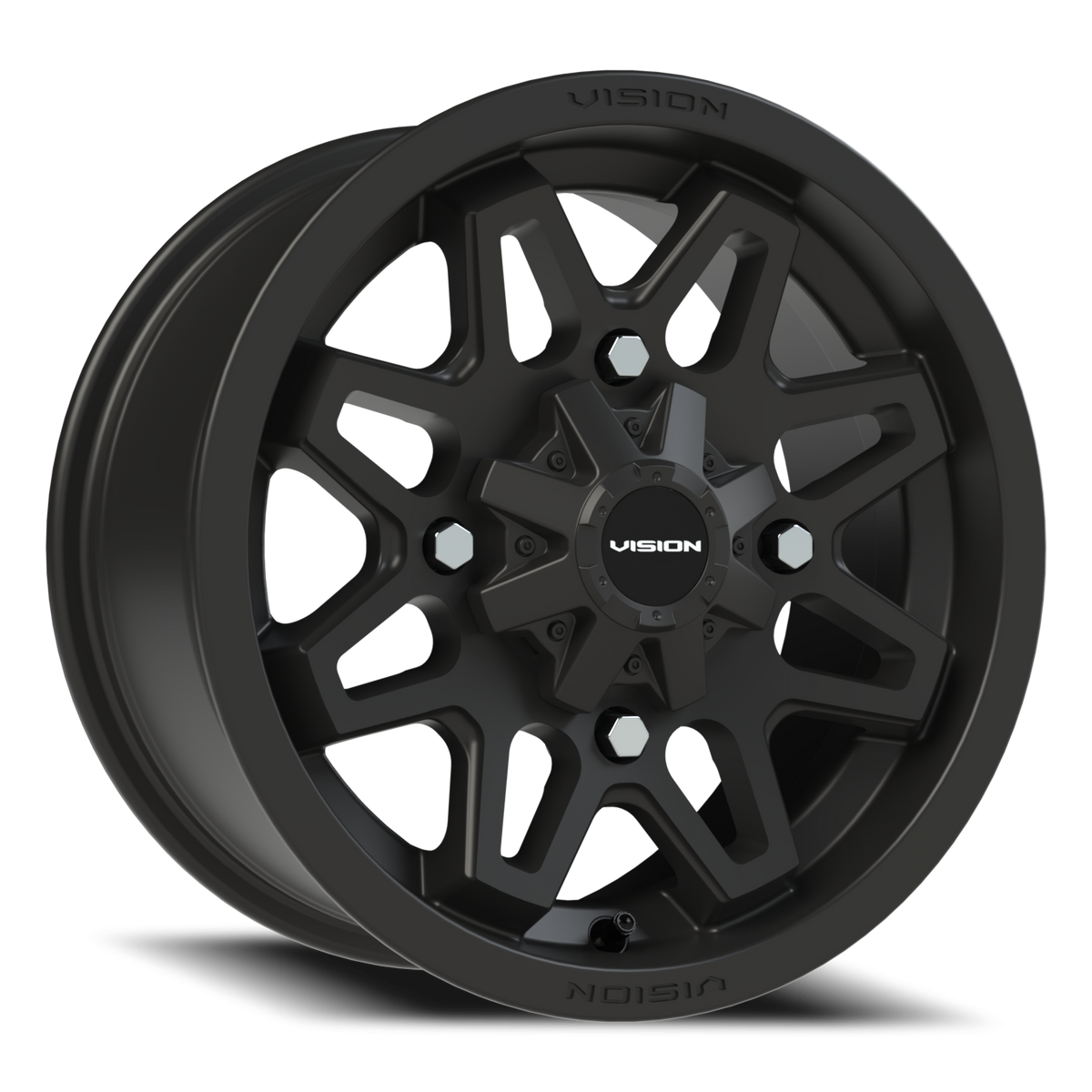 Vision Wheel 416 Matte Black 14x7 +38 4x156mm 131.1mm - Wheelwiz