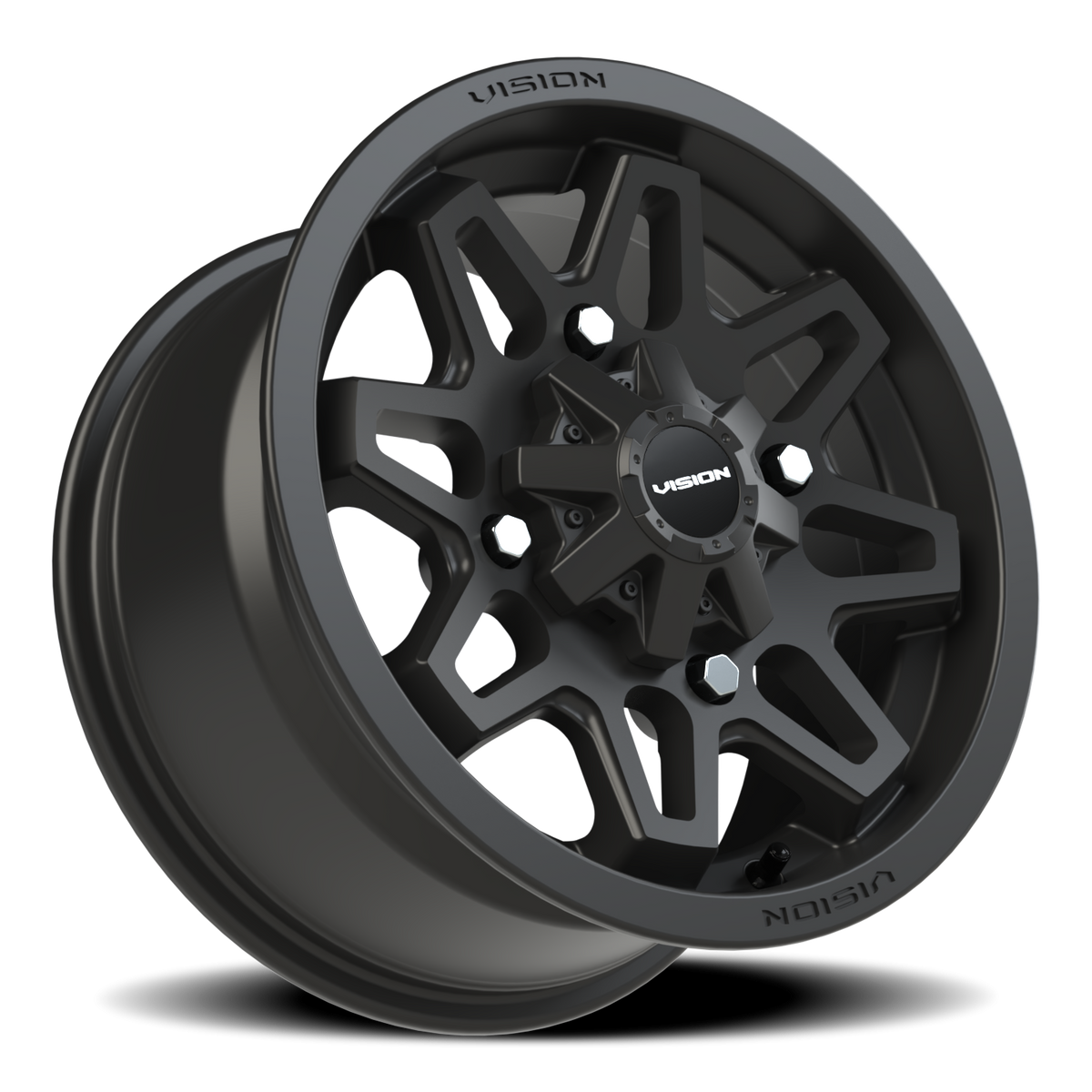 Vision Wheel 416 Matte Black 14x7 +38 4x156mm 131.1mm - Wheelwiz