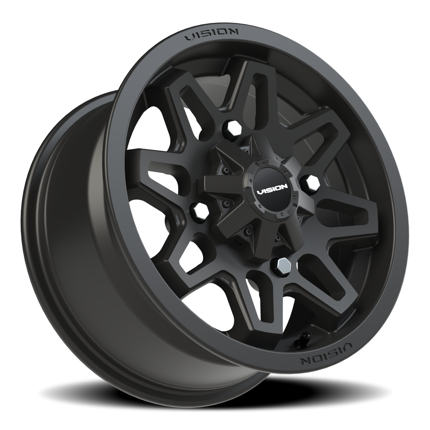 Vision Wheel 416 Matte Black 14x7 +38 4x156mm 131.1mm - Wheelwiz