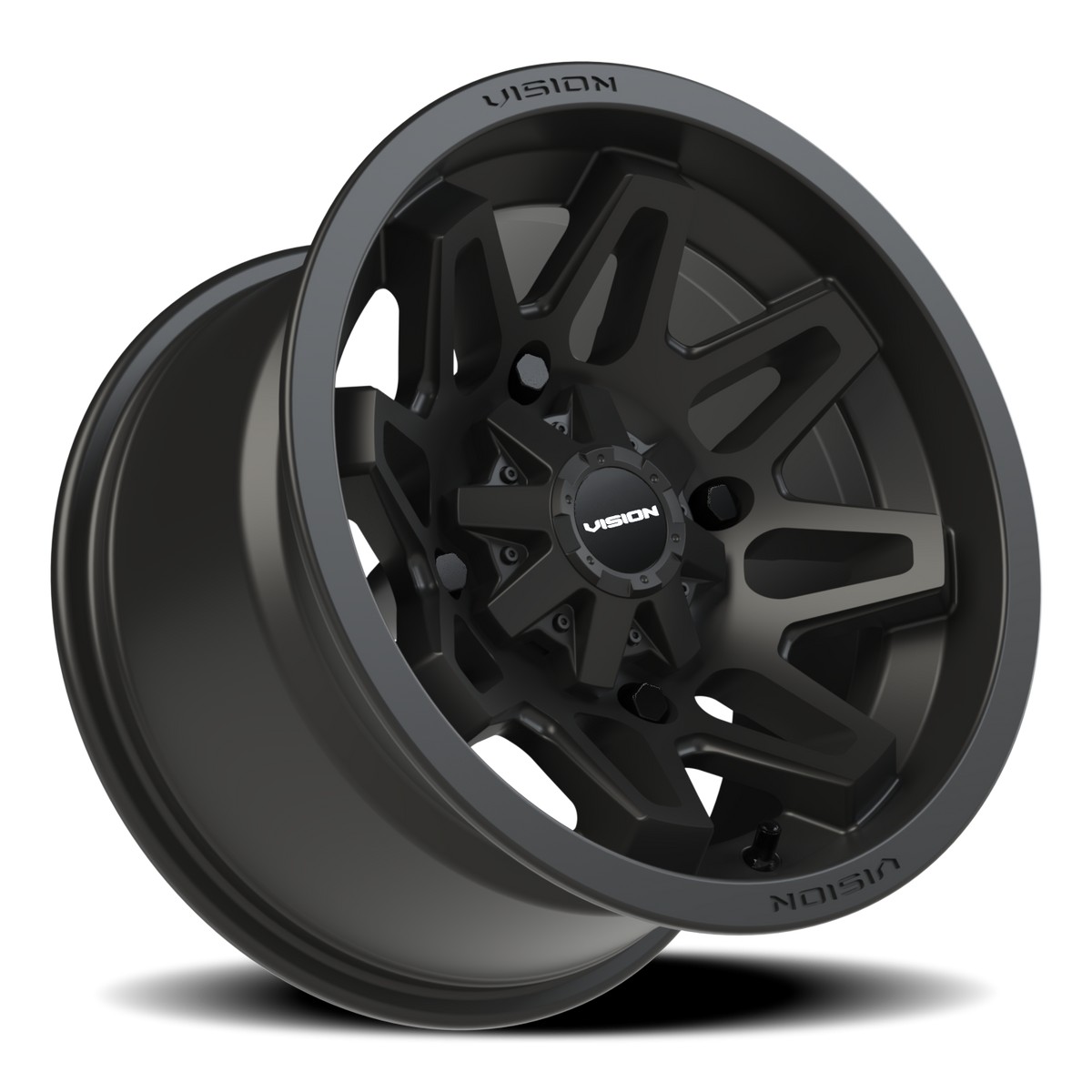 Vision Wheel 416 Matte Black 14x8 -10 4x136mm 110.5mm - Wheelwiz