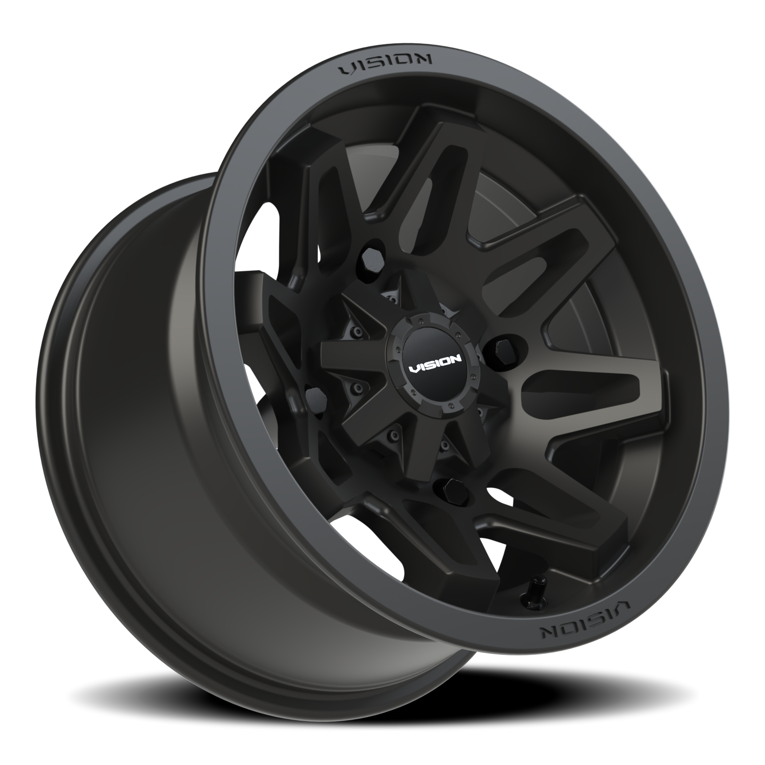 Vision Wheel 416 Matte Black 14x8 -10 4x136mm 110.5mm - Wheelwiz