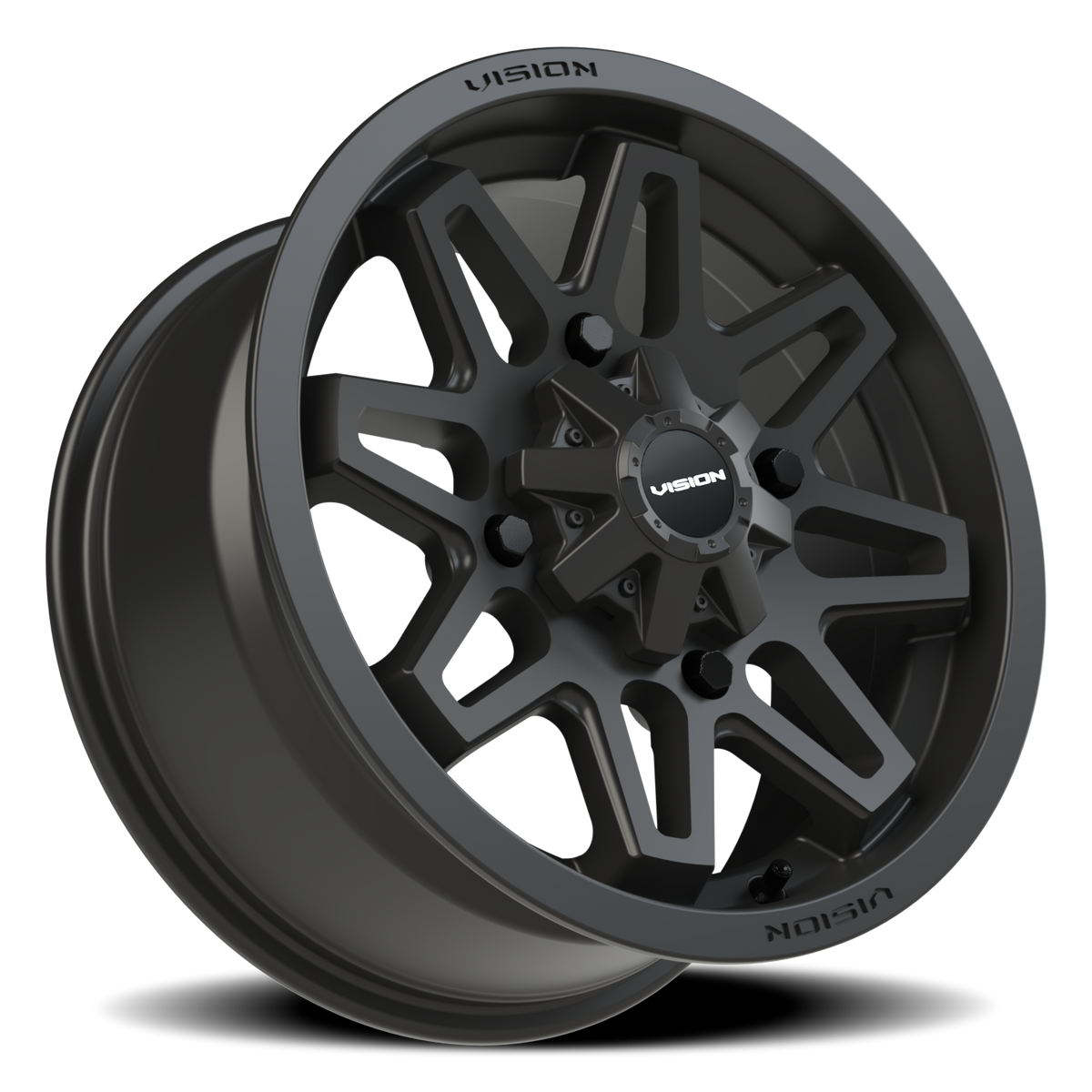 Vision Wheel 416 Matte Black 15x7 +38 4x110mm 86mm - Wheelwiz