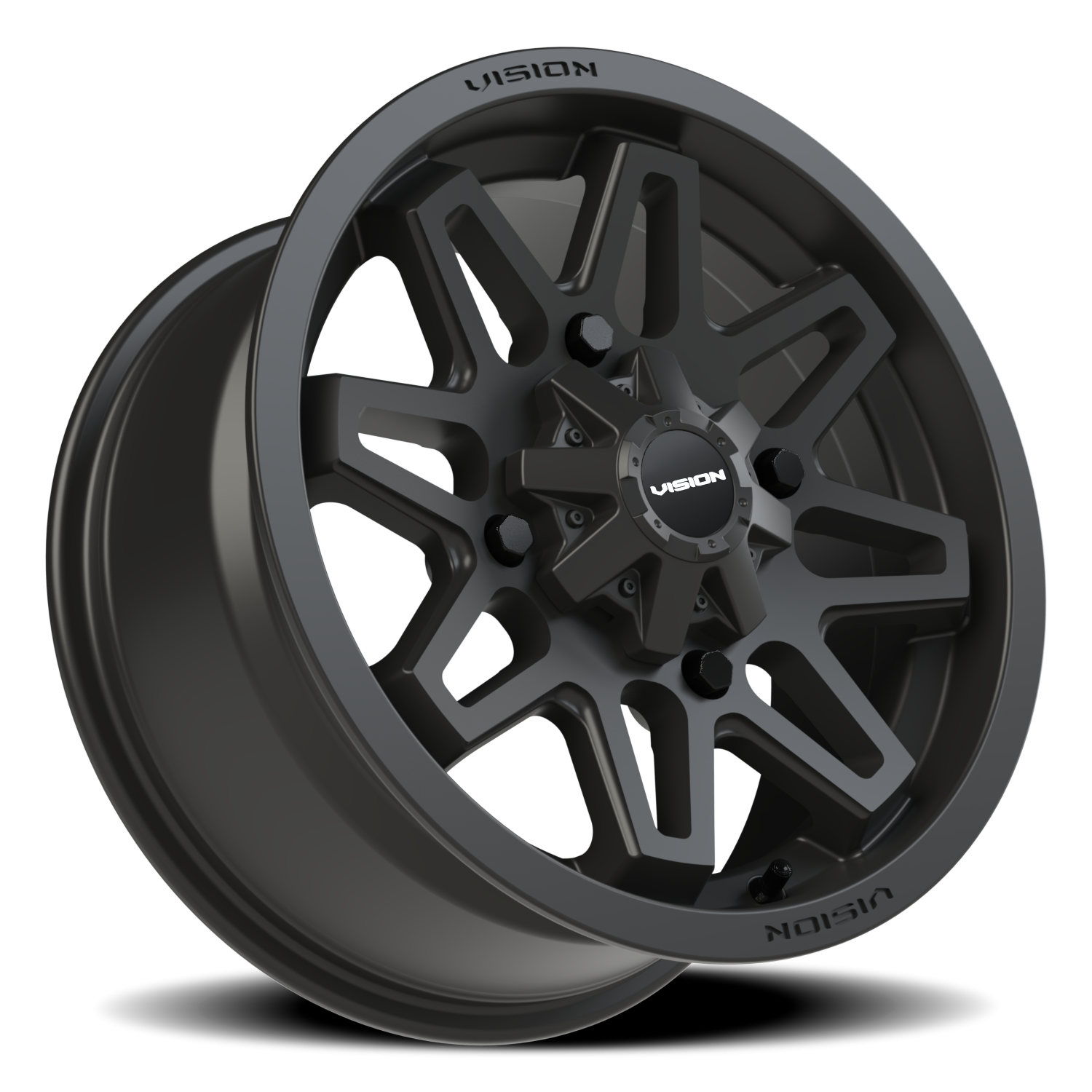 Vision Wheel 416 Matte Black 15x7 +38 4x110mm 86mm - Wheelwiz