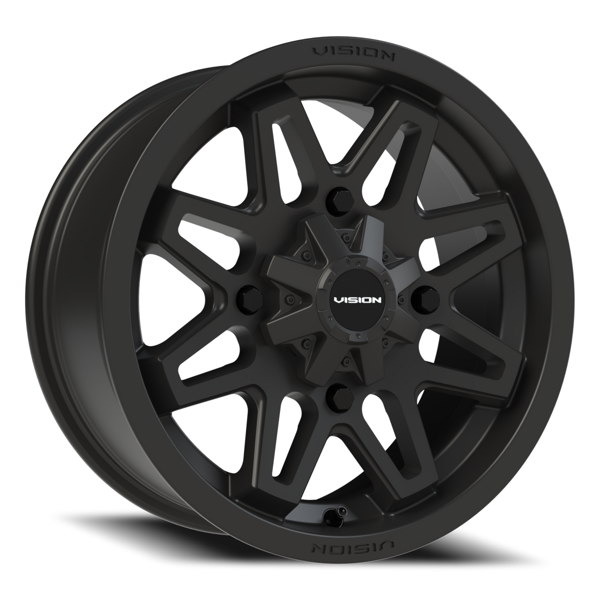 Vision Wheel 416 Matte Black 15x7 +38 4x156mm 131.1mm - Wheelwiz