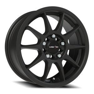 Vision Wheel 425 Matte Black 15x6.5 +38 5x100mm 73.1mm - Wheelwiz
