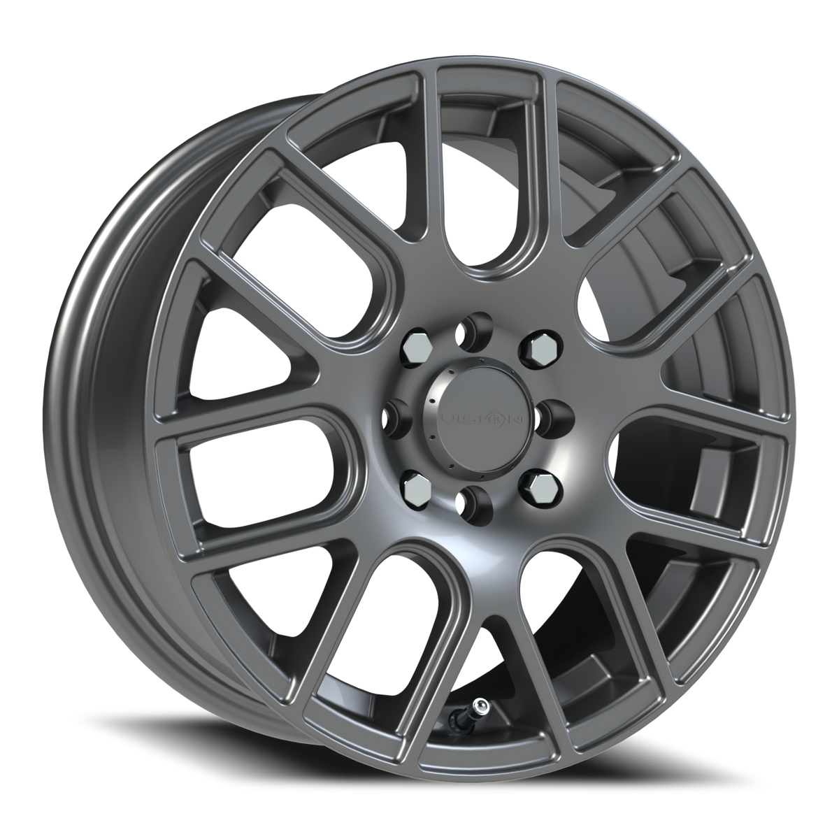 Vision Wheel 426H Gunmetal 15x6.5 +38 4x100mm 73.1mm - Wheelwiz