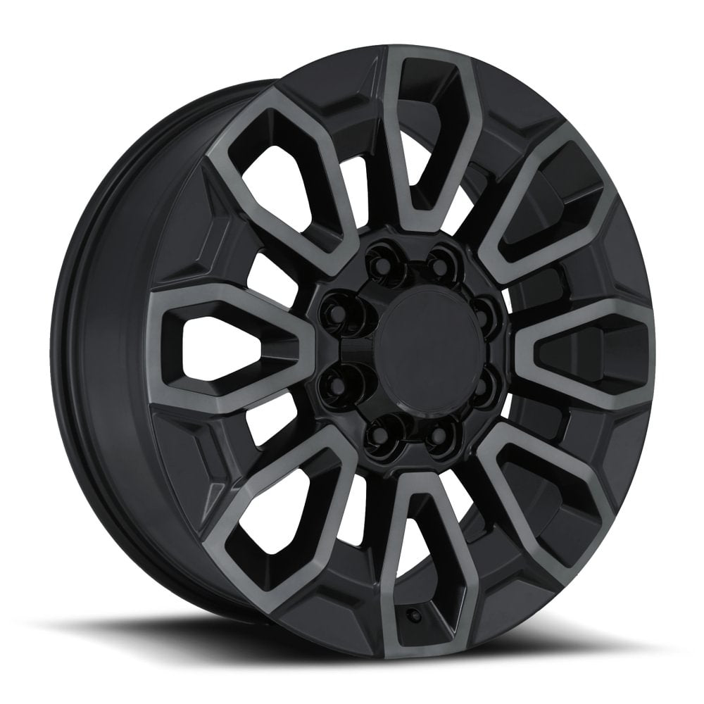 Factory Reproductions FR 277 Satin Black Dark Clear Coat 22x8.5 +44 8x180mm 124.1mm