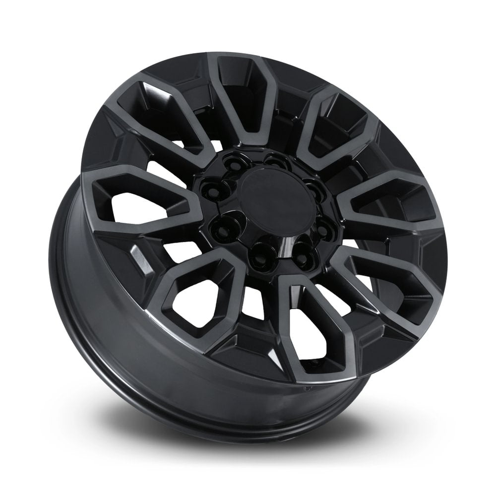 Factory Reproductions FR 277 Satin Black Dark Clear Coat 22x8.5 +44 8x180mm 124.1mm