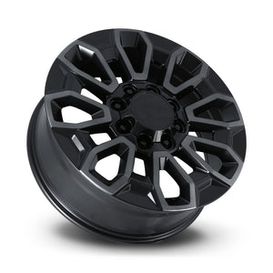 Factory Reproductions FR 277 Satin Black Dark Clear Coat 22x8.5 +44 8x180mm 124.1mm