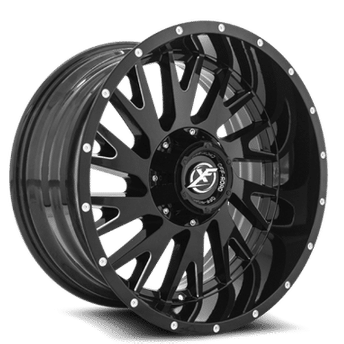 XF Off-Road XF-221 Gloss Black Milled 20x10 -12 6x135|6x139.7mm 0mm - WheelWiz
