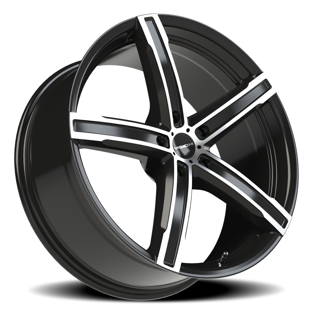 Vision Wheel 469 Gloss Black Machined Face 20x8.5 +35 5x120mm 73.1mm - Wheelwiz