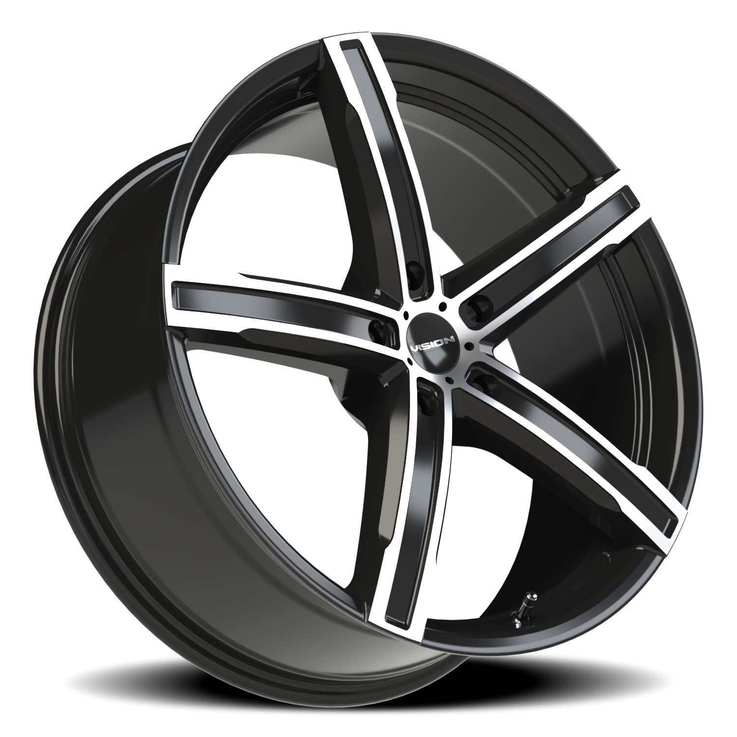 Vision Wheel 469 Gloss Black Machined Face 20x8.5 +35 5x120mm 73.1mm - Wheelwiz