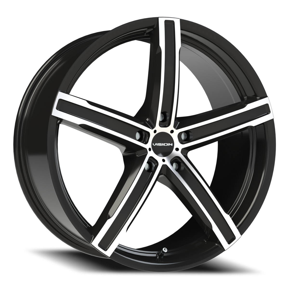 Vision Wheel 469 Gloss Black Machined Face 20x8.5 +35 5x112mm 73.1mm - Wheelwiz