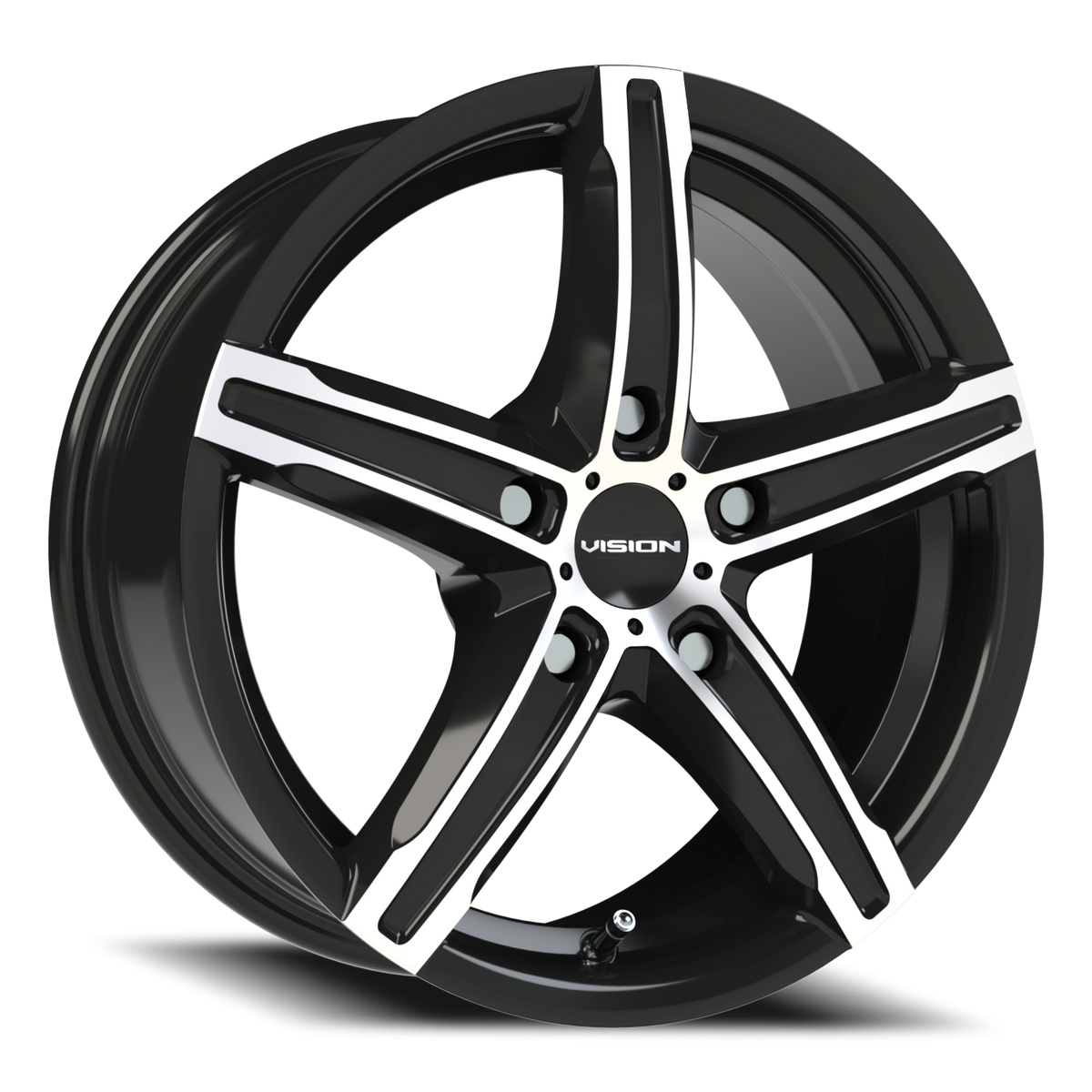 Vision Wheel 469 Gloss Black Machined Face 15x6.5 +38 5x108mm 73.1mm - Wheelwiz