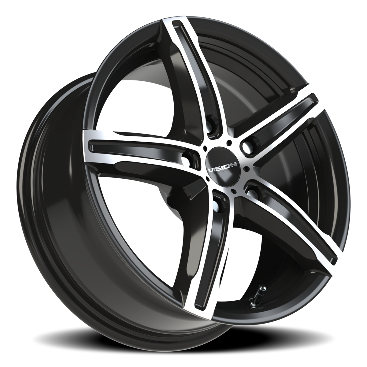 Vision Wheel 469 Gloss Black Machined Face 15x6.5 +38 5x100mm 73.1mm - Wheelwiz
